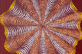 3D dot Mandala gold red yellow white