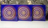 Blue dot Mandala greeting card