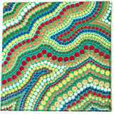 Abstract colourful dot painting