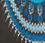 Blue white black meditation dot mandala
