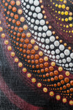 Dot mandala detail orange gold yellow bronze white black