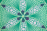 Dot mandala glow in the dark white green silver purple
