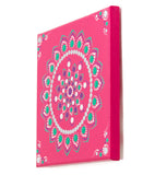 Pink green white purple dot Mandala | Flower dot Mandala