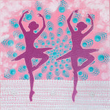 Pink and purple ballerina painting