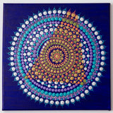Modern dot Mandala gold bronze green silver purple blue turquoise