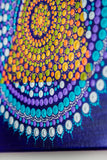 Modern dot Mandala bronze gold green silver purple turquoise blue
