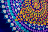 Modern dot Mandala bronze gold green silver purple turquoise blue