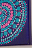 Modern dot mandala pink blue white turquoise