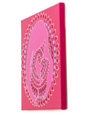 Mother and child dot Mandala, pink red white
