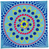 Small dot mandala blue red green