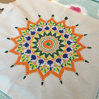 12th Oct, 1:30-4:30pm: Mandala patterned Fabric Painting