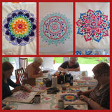 29th June, Saturday, 2-5pm: Mandala patterned Fabric Painting Workshop, Cabbage Rose, Foxlowe, Leek