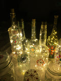 30th Sept- Foxlowe, Cabbage Rose, Leek- Mandala Fairy Light and Glass Jar Tealight Holder painting