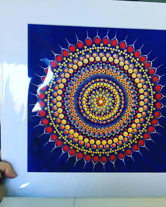 Blue mandala- Firework in the night