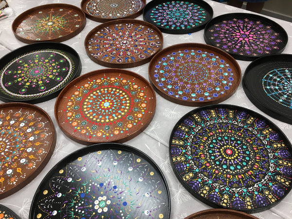 17th July, 10:30-1:30pm: Mandala tray painting