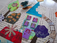 3D fairy tale village collage
