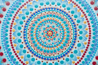 Dot Mandala Mandalove by Nelly turquoise blue gold red white