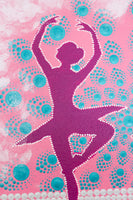 Pink and purple ballerina painting