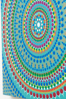 Large colourful dot mandala for meditation