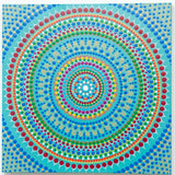 Large colourful dot mandala for meditation